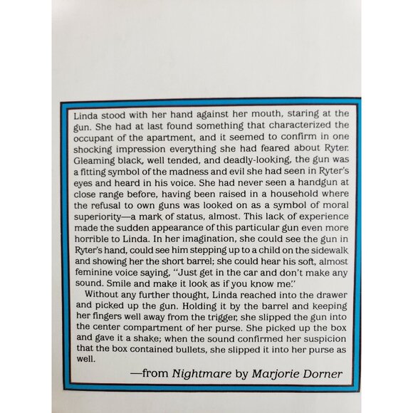 Nightmare A Novel Marjorie Dorner Signed 1st Edition Hardcover DJ 1987 Thriller - Picture 5 of 9